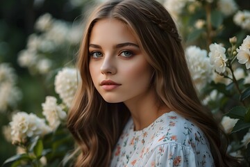 Naklejka premium Beautiful Young Girl