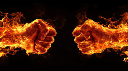 Burning Fist Power with Flame