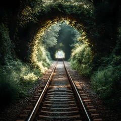 tunnel in the woods