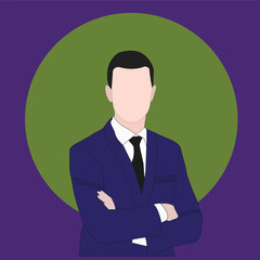 Beautiful Businessman Vector Avatar Icon. This is an editable and printable vector eps file.