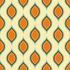 Seamless tan beige vintage ogee ornate pattern vector