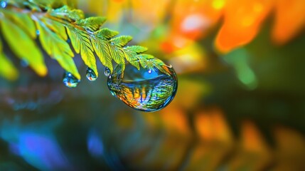 Waterdrop on Fern