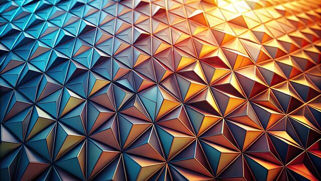 geometric abstract surface with triangular pattern Extreme Close-Up