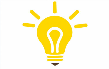 シンプルな電球アイコン - アイデアやインスピレーションの概念