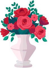 Rose Blooming Flower vase

