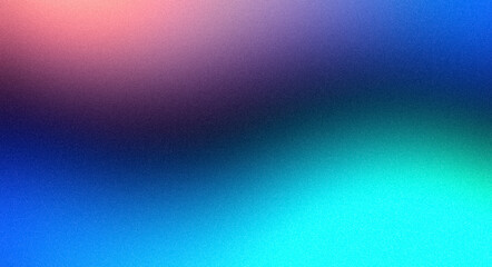 Magenta purple blue black grainy gradient backdrop design. Abstract glowing colors from dark to light, Vibrant color flow shaped grainy gradient texture, ideal for any project