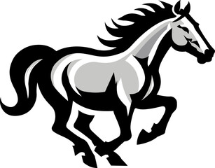 American Mustang Silhouette Vector Illustration