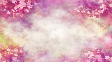 Fototapeta premium Abstract watercolor background with soft pink flowers, perfect for wedding invitations, greeting cards, or any design project