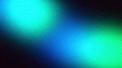 Green blue black grainy gradient backdrop design. Abstract glowing colors from dark to light, Vibrant color flow shaped grainy gradient texture, ideal for any project