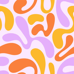 Seamless pattern with organic shapes. Background in minimalist boho style. 