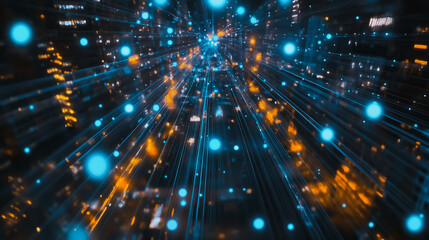 Fototapeta premium abstract professional business team people innovation connection of line from nail node to node on map background , networking concept