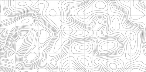 The black on white contours vector topography stylized height of the lines. The concept of a conditional geography scheme and the terrain path. Map on land vector terrain Illustration.