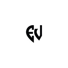 EV monogram logo design letter text name symbol monochrome logotype alphabet character simple logo