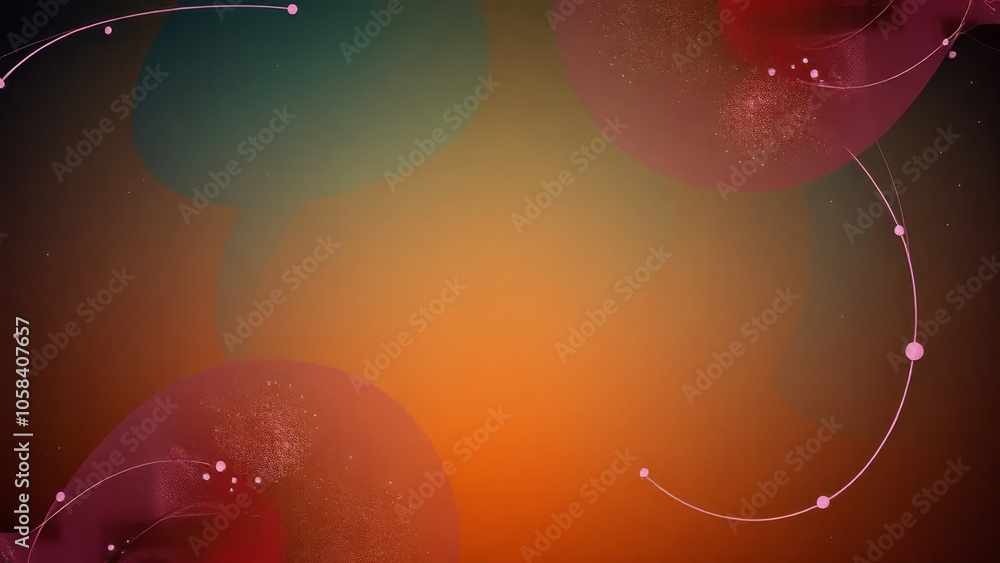 Poster Abstract gradient background with swirling patterns and dots. Vibrant and dynamic design