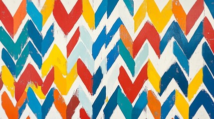 Obraz premium Colorful Zigzag Pattern in Bold Hues