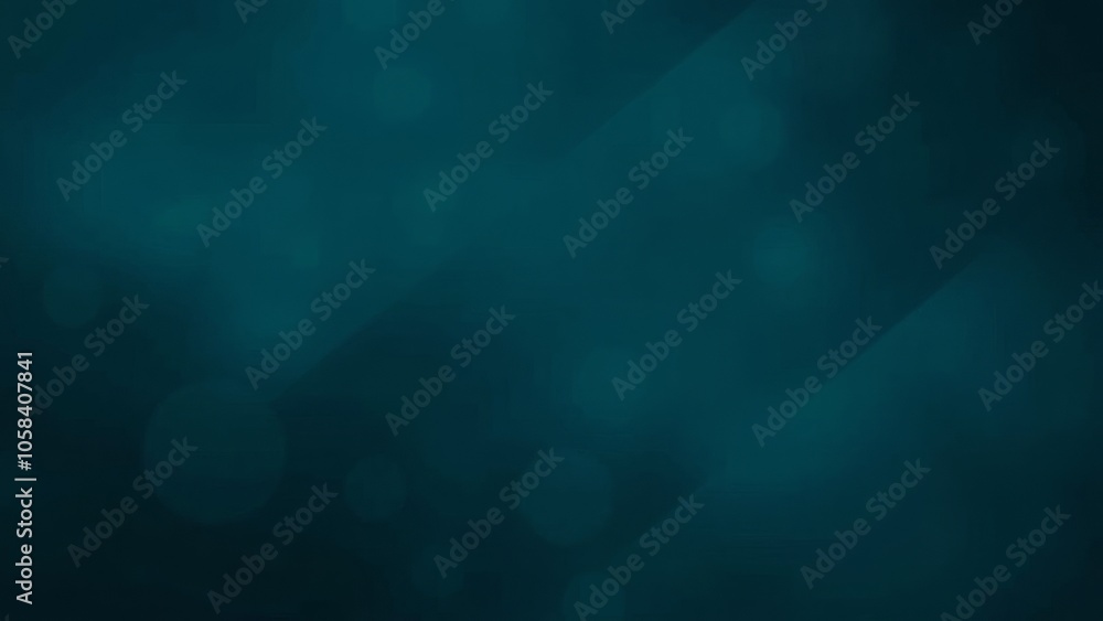Poster dark teal abstract background with soft bokeh lights. elegant and subtle texture