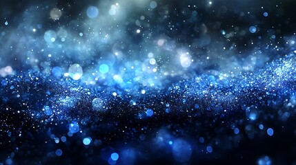 Abstract blue sparkle background for festive celebrations Smooth Blue Background with Copy Space for Advertisements