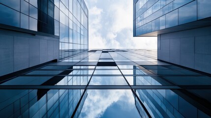 Explore a corporate headquarters showcasing sleek architecture with a minimalist and dynamic design emphasizing innovation and unique aesthetics through a modern facade of glass, concrete, and steel