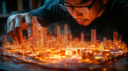 High-Quality 3D Holographic City Model