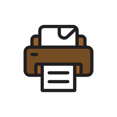 Print icon vector illustration