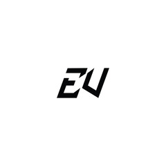 EV monogram logo design letter text name symbol monochrome logotype alphabet character simple logo