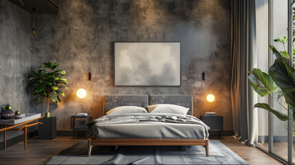 3D Bedroom ideas design Frame mockup furniture décor inspiration Modern layout