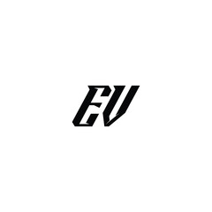 EV monogram logo design letter text name symbol monochrome logotype alphabet character simple logo