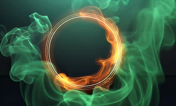 Green color background for youtube thumbnail with a circle and in the middle


