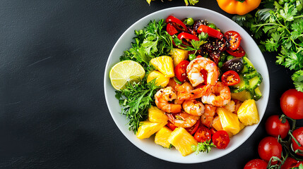 Delight in every bite a colorful plate of vietnamese sweet and sour shrimp with fresh ingredients