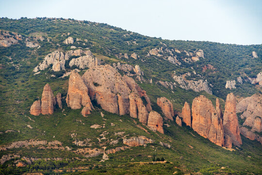 Mallos of Riglos, a Rock formation in Spain, located in the municipality of Las Pe&ntilde;as de Riglos, in the Hoya de Huesca comarca, in Aragon, Spain