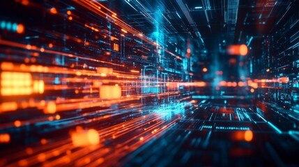 Dynamic Digital Data Flow in Futuristic Environment