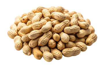 Obraz premium Many nuts and a white background behind them