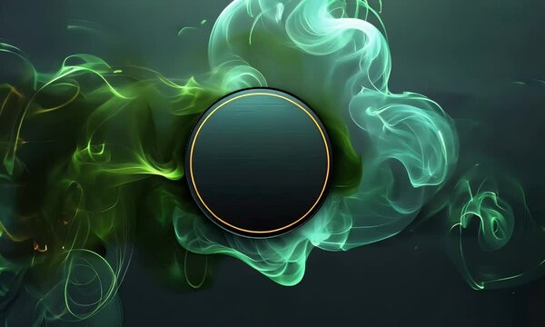 Green color background for youtube thumbnail with a circle and in the middle


