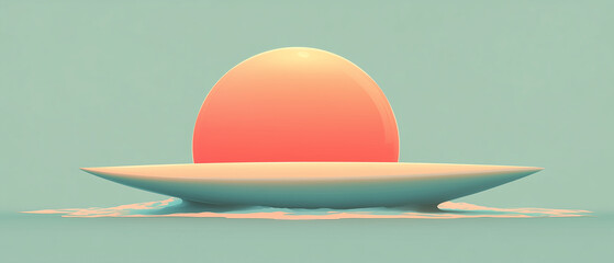 Abstract Minimalist 3D Shape.