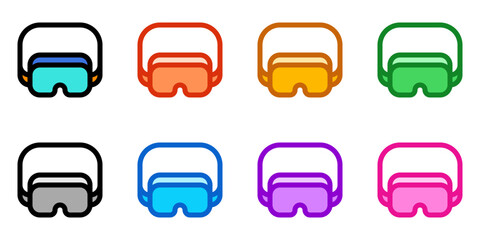Editable safety goggle, eye protection vector icon. Construction, tools, industry. Part of a big icon set family. Perfect for web and app interfaces, presentations, infographics, etc