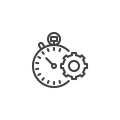Time Management line icon
