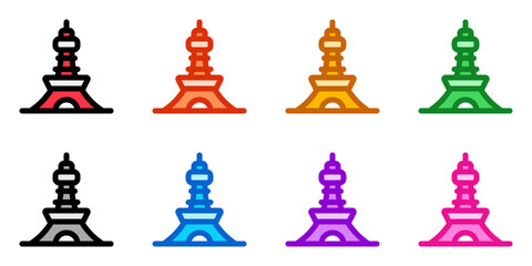 Editable tower, communication vector icon. Landmark, monument, building, structure, architecture. Part of a big icon set family. Perfect for web and app interfaces, presentations, infographics, etc