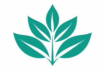 Abstract Leaf Pattern Vector Design on White Background