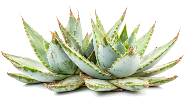 Agave Bushes Collection Showcasing Lush Green Foliage and Sharp Edges Generative AI