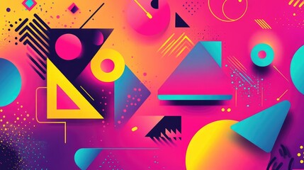 Vibrant Abstract Geometric Pattern Design