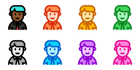Editable teen, adolosence, boy, girl avatar vector icon. User, profile, identity, persona. Part of a big icon set family. Perfect for web and app interfaces, presentations, infographics, etc