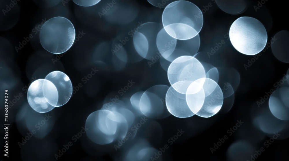Poster Abstract image of blurred lights creating a soft, dreamy background effect.