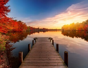 Peaceful Waters with Autumn Colors