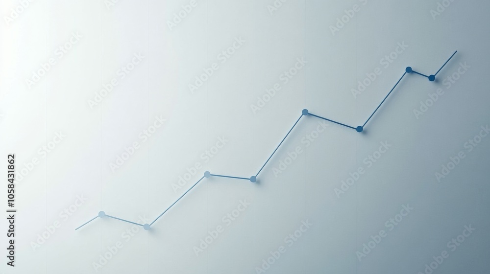 Poster growth chart with data points on light background