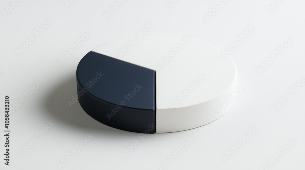 Poster modern minimalist circular design on white background