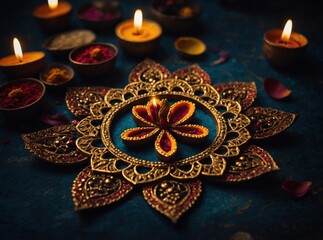 Fototapeta premium The spirit of Diwali lives on