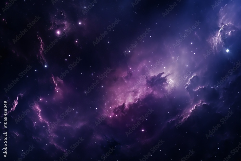 Wall mural a vibrant view of the cosmos showcasing colorful nebulae and distant stars in deep space