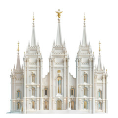 Fototapeta premium Majestic White Temple with Ornate Details