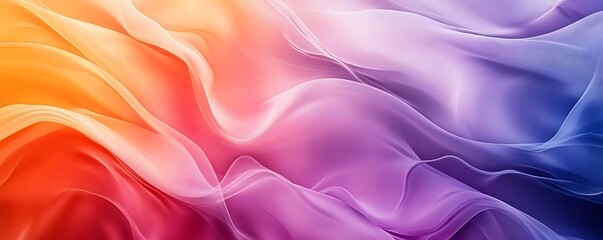 Obraz premium Abstract Background with Colorful Wavy Lines - Illustration