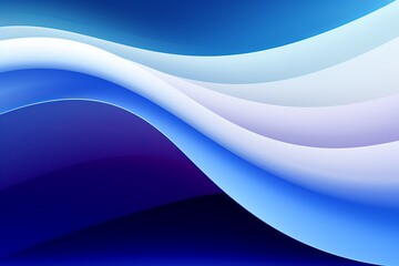 Obraz premium Flowing waves of blue light create a serene abstract pattern on a smooth surface